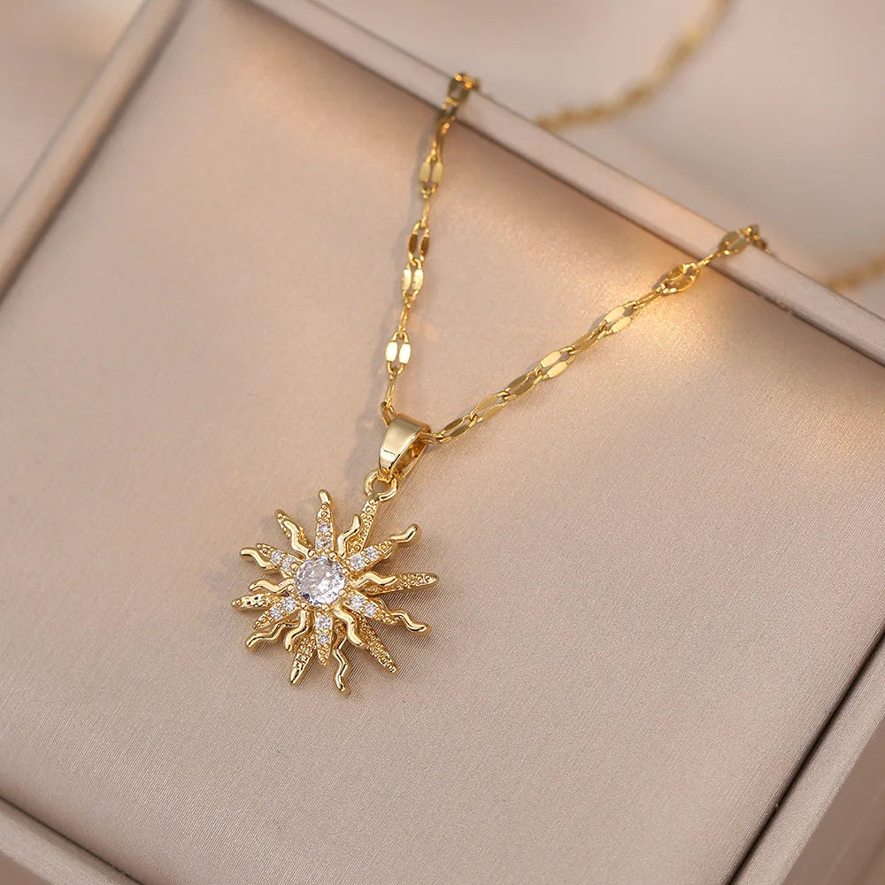 Vintage Sunflower Necklace