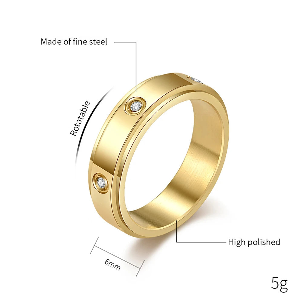Zircon Infinity Ring