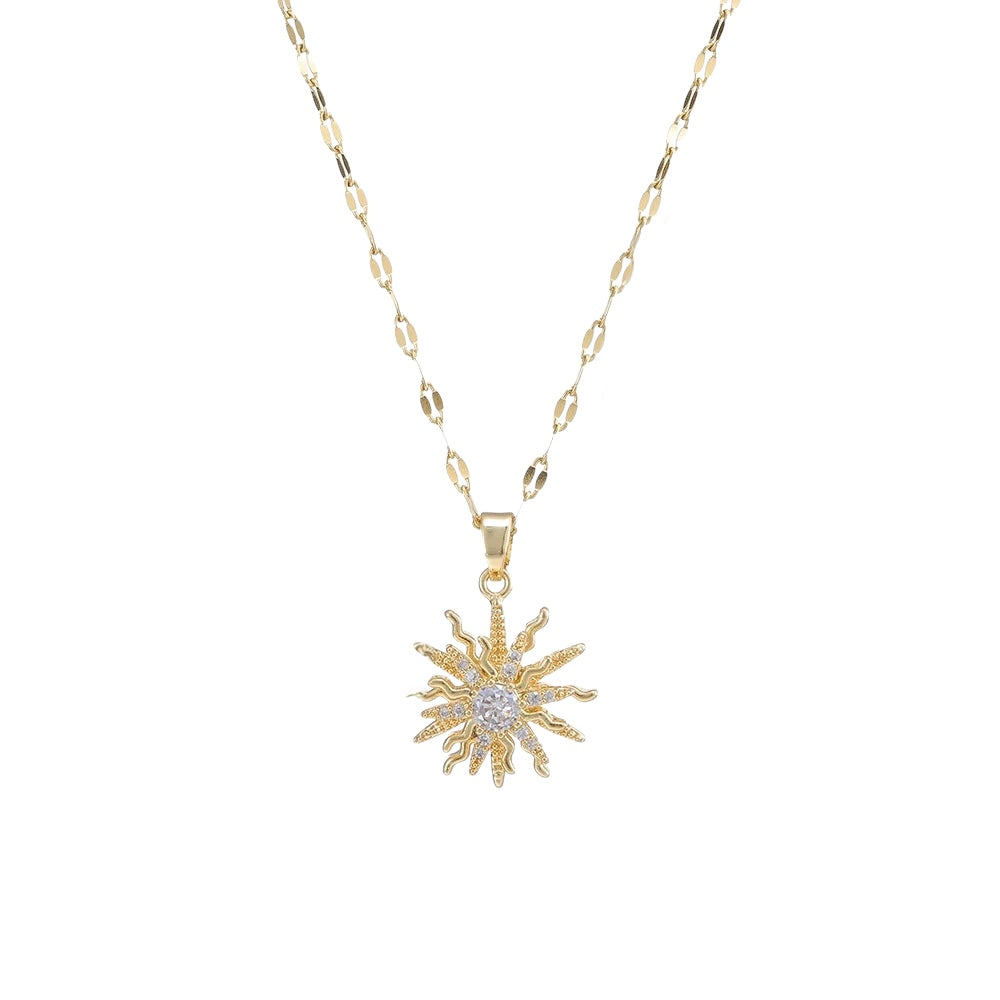 The Vintage Sunflower Necklace Gold