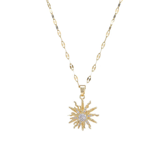 The Vintage Sunflower Necklace Gold