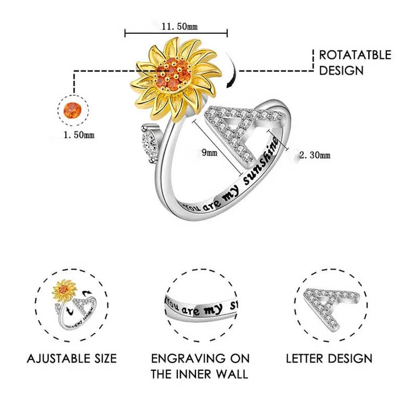 Polly Pocket Sunshine Ring Letter D